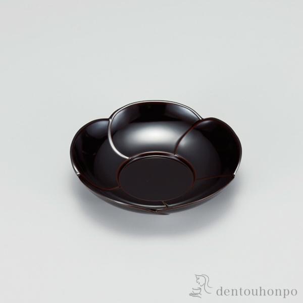 梅型茶托 溜 5枚 ( 退職祝い 定年 茶たく 湯のみ 湯呑み 日本茶 おすすめ 越前漆器 結婚 出...