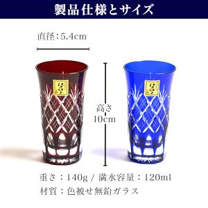 江戸切子 重ね矢来菊底 一口ビール ペア ( ...の詳細画像2
