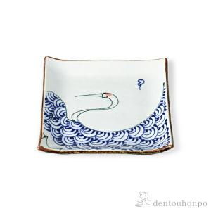 角皿 花鳥乾山十二月 鶯 (1月）うぐいす 1枚 ( 名入れ有料 初任給