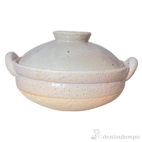 ヘルシー蒸し鍋 白 中　（2〜4人用） レシピ・陶製すのこ（蒸し鍋）付き ( 長谷園 手作り 炊飯 ...