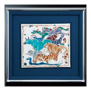 九谷焼 陶額 縁起十二支 ( お祝い 取引先 周年記念 創立記念 竣工記念 アートパネル 九谷焼 周年 創立 上場 竣工 開店 事務所移転 開業 プレゼント お祝い )