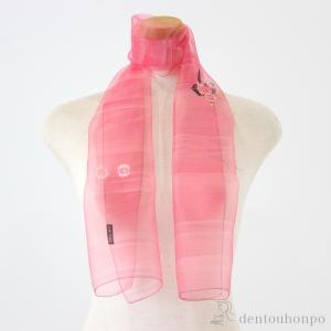 天女の羽衣 加賀友禅染ショール 手描き ゆり 中 ( 工房久恒 ストール