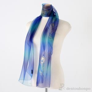 天女の羽衣 加賀友禅染ショール 手描き ゆり 中 ( 工房久恒 ストール