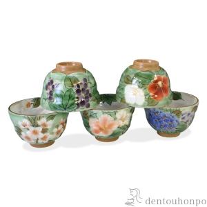 京焼 清水焼 白掛彩草花銘々皿揃え 陶あん : 松韻堂 Yahoo!店 - 通販