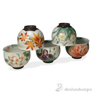 京焼 清水焼 花変わりお茶呑み茶碗揃え 陶あん : 松韻堂 Yahoo!店