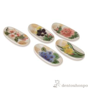 京焼 清水焼 陶あん 色絵付け 箸置き(白地×紅葉) : 陶あんYahoo!店