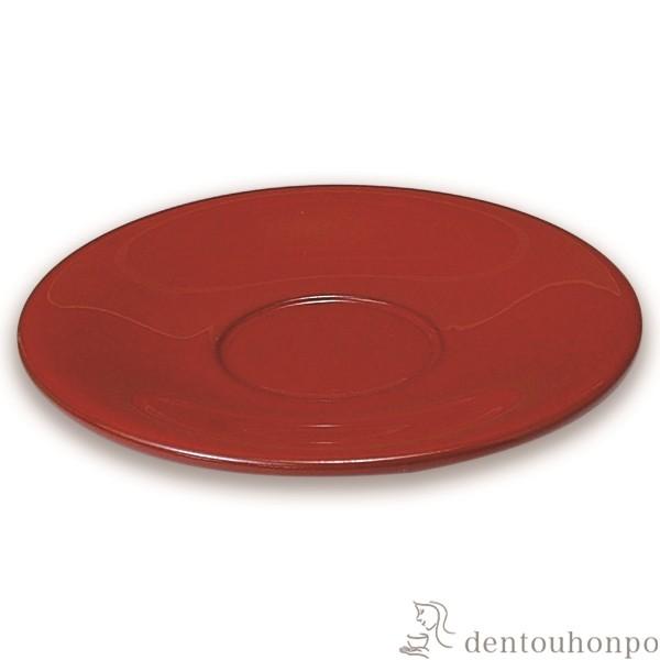 四.七寸茶托揃 末広 朱 5個セット ( 名入れ有料 退職祝い 定年 茶たく 湯のみ 湯呑み 日本茶...