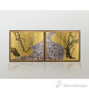絵画 工芸品 漆 ◇ 屏風 九十九頭馬螺鈿 中国製 四曲一隻 群馬 漆芸
