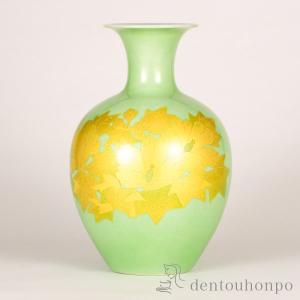 九谷焼 花瓶 釉彩 7号 ( 木箱名入れ有料 木札名入れ有料 ガラス