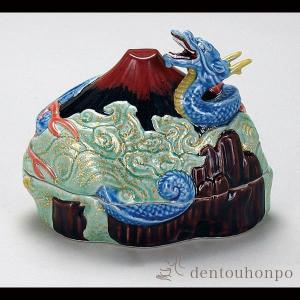 銅製 龍地紋香炉 徳色 大 ( お香 線香 リラックス 仏具 人気 高岡銅器