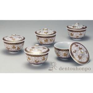 九谷焼 茶器（ポット急須＆湯呑みセット）花紋（網付）K9-839 : 北山堂