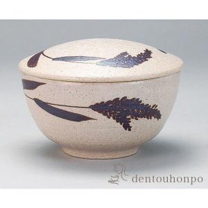 九谷焼 蓋付レンジ鉢 おひつ 染付椿 ( 和窯 退職祝い 定年 どんぶり 丼