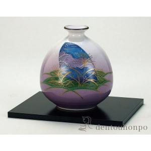 花器 薄端｜ 尺1富士山水 ｜剛信作 銅製 紙箱入り【高岡銅器】d94-03