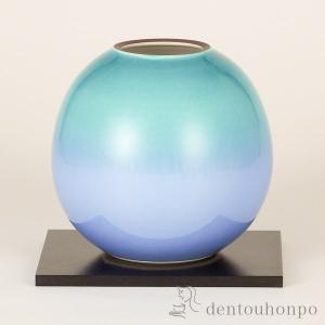 九谷焼 花瓶 釉彩 7号 ( 木箱名入れ有料 木札名入れ有料 ガラス