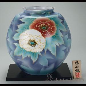 九谷焼 花瓶 金箔鶴 8号 ( 木箱名入れ有料 木札名入れ有料 花器