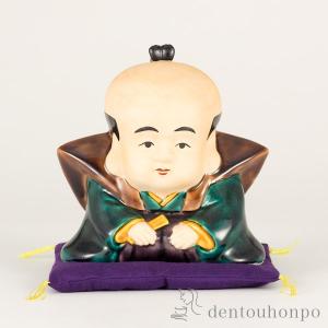 九谷焼 鶴・亀 盛 3.2号 台・敷物・立札付 ( 木札名入れ有料 初任給