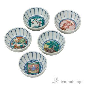 九谷焼 小鉢揃 時代絵 3号 6P ( 時代絵 退職祝い 定年 和食器セット