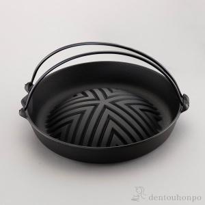岩鋳 南部鉄器 焼肉ジンギスカン鍋 ツル付 29cm ガス火対応 日本製