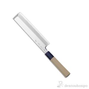 和包丁 堺菊守 青鋼（朴八角柄） 身卸し 180mm 1本 名入れ彫刻無料