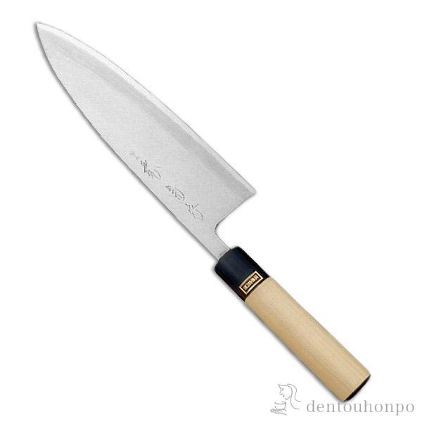 和包丁 堺菊守 銀３（水牛柄） 出刃 195mm 1本 名入れ彫刻無料 ( 退職祝い 定年 切れ味 ...