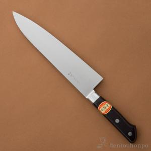 洋包丁 堺菊守 日本鋼（口金付） 牛刀 180mm 1本 名入れ彫刻無料