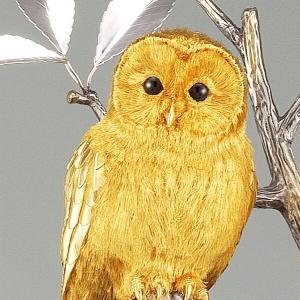 純金 フクロウ 600g 2羽 ( 光則(金工...の詳細画像1