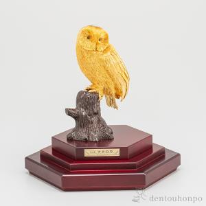 純金 フクロウ D 150g ( 光則(金工芸...の詳細画像1