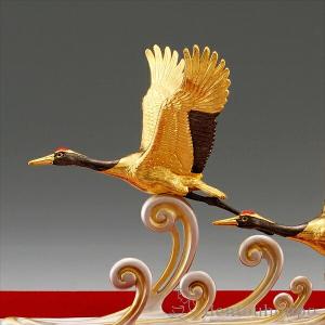 純金 双鶴 80g ( 光則(金工芸) 木札名...の詳細画像1