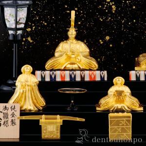 名入れ木札無料 純金 御雛様 五人飾り 150...の詳細画像1