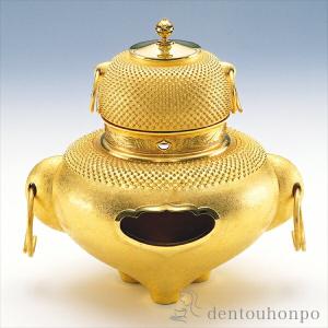 純金 風炉 岩石 8号 ( 光則（金工芸） 茶器 抹茶 湯沸かし 茶室 人気 東京銀器（金工芸） 結婚 出産 内祝い 引き出物 金婚式 誕生日プレゼント 還暦祝い )