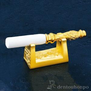 純金 りん棒置 大・75g ( 光則（金工芸） 木札名入れ有料 お寺 仏壇 ブランド おすすめ 人気 東京銀器（金工芸） プレゼント お祝い お返し お礼 令和 )