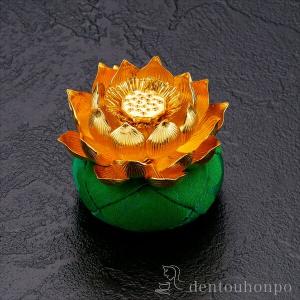 純金 蓮飾り 3寸・120g ( 光則（金工芸） 木札名入れ有料 お寺 仏壇 ブランド おすすめ 人気 東京銀器（金工芸） プレゼント お祝い お返し お礼 令和 )