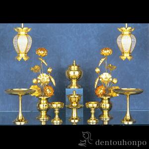 K18 灯籠揃 520g 一対 ( 光則(金工...の詳細画像1