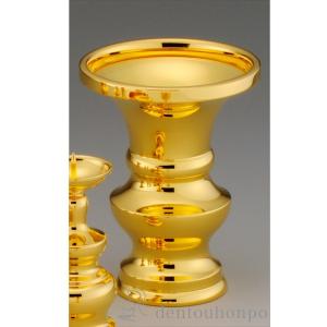 純金 花立 350g 単品 ( 光則（金工芸） 木札名入れ有料 お寺 仏壇 ブランド おすすめ 人気 東京銀器（金工芸） プレゼント お祝い お返し お礼 令和 )