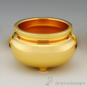 純金 線香立 3.5寸・400g ( 光則（金工芸） 木札名入れ有料 お寺 仏壇 ブランド おすすめ 人気 東京銀器（金工芸） プレゼント お祝い お返し お礼 令和 )