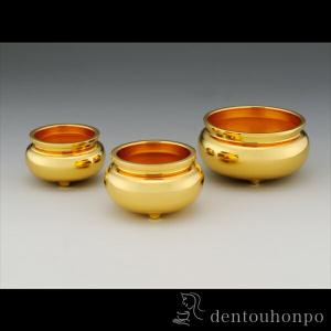 純金 線香立 4寸・550g ( 光則(金工芸...の詳細画像1