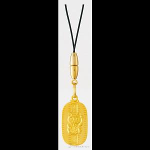 純金製 ストラップ 小判型 招き猫 ( シューホーン くつべら 靴ベラ おしゃれ ブランド 東京銀器（金工芸） 結婚 出産 内祝い 引き出物 金婚式 )