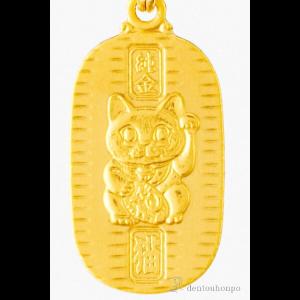 純金製 ストラップ 小判型 招き猫 ( シュー...の詳細画像1