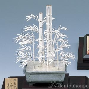 銀製 盆栽 竹 10号・220g ( 光則(銀...の詳細画像1