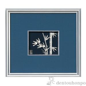 銀製 貴金属画 富士に松 1号 ( 光則（銀工芸） 額縁 飾り フレーム