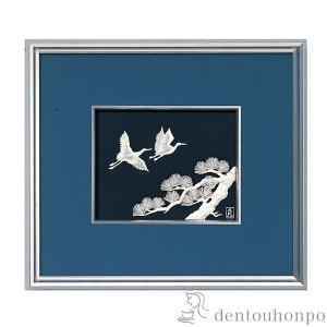 銀製 貴金属画 松竹梅 1号 ( 光則（銀工芸） 額縁 飾り フレーム