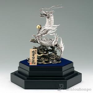 銀製 瑞雲昇龍 宝珠/純金 A 9900g (...の詳細画像1