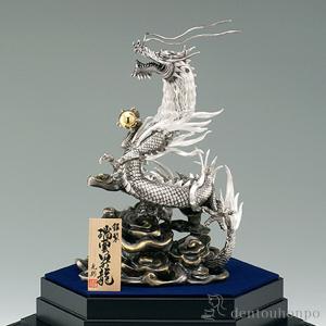 銀製 瑞雲昇龍 宝珠/純金 A 9900g (...の詳細画像2