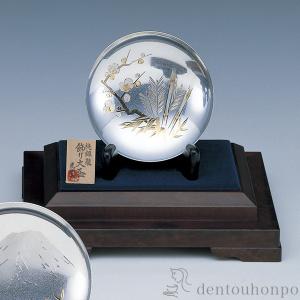 純銀 飾り大盃 日の出鶴 D 3.5号・89g ( 光則（銀工芸） 木札名入れ