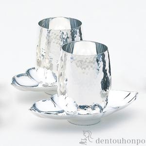 銀製 湯呑 鎚山 茶托付 小 ( 湯呑み 湯のみ...の商品画像