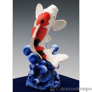 純金 昇鯉 120g ( 光則（金工芸） 木札名入れ有料 高級 コレクション