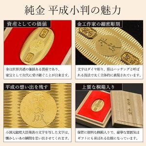 純金 想い出の平成小判 大サイズ 30g 名入...の詳細画像2