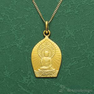 十八金製 お守りご本尊ペンダント 虚空蔵菩薩 丑・寅年 K18チェーン