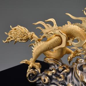 純金 青雲吉祥龍 B 400g ( 木札名入れ...の詳細画像4
