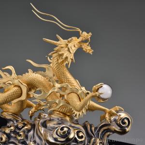 純金 青雲吉祥龍 B 400g ( 木札名入れ...の詳細画像5